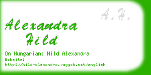 alexandra hild business card